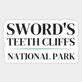 Sword's Teeth Cliffs, Sword Coast - National Park Parody Sticker